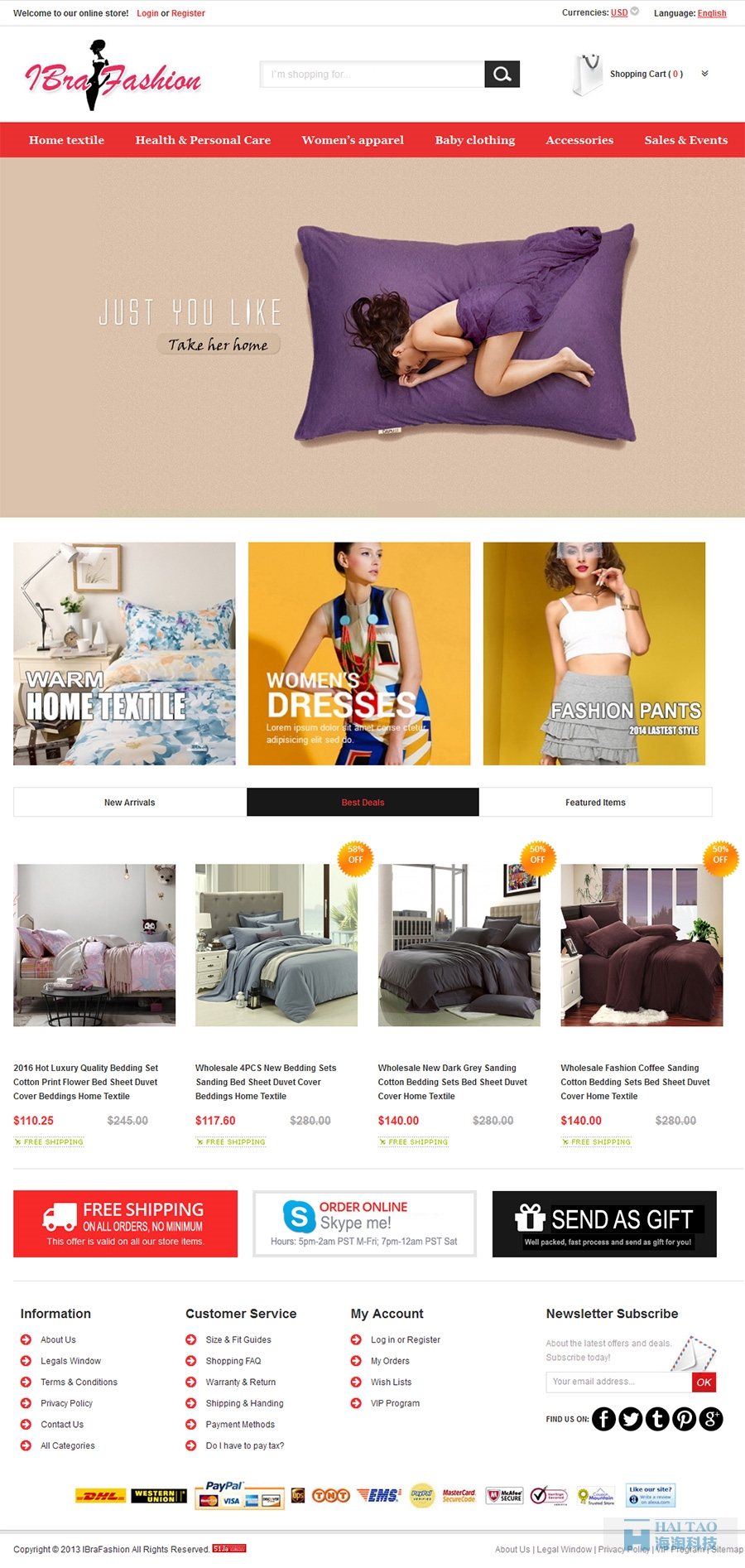 IBraFashion制作英文网站案例,英文网页制作案例,中英文企业网站案例
